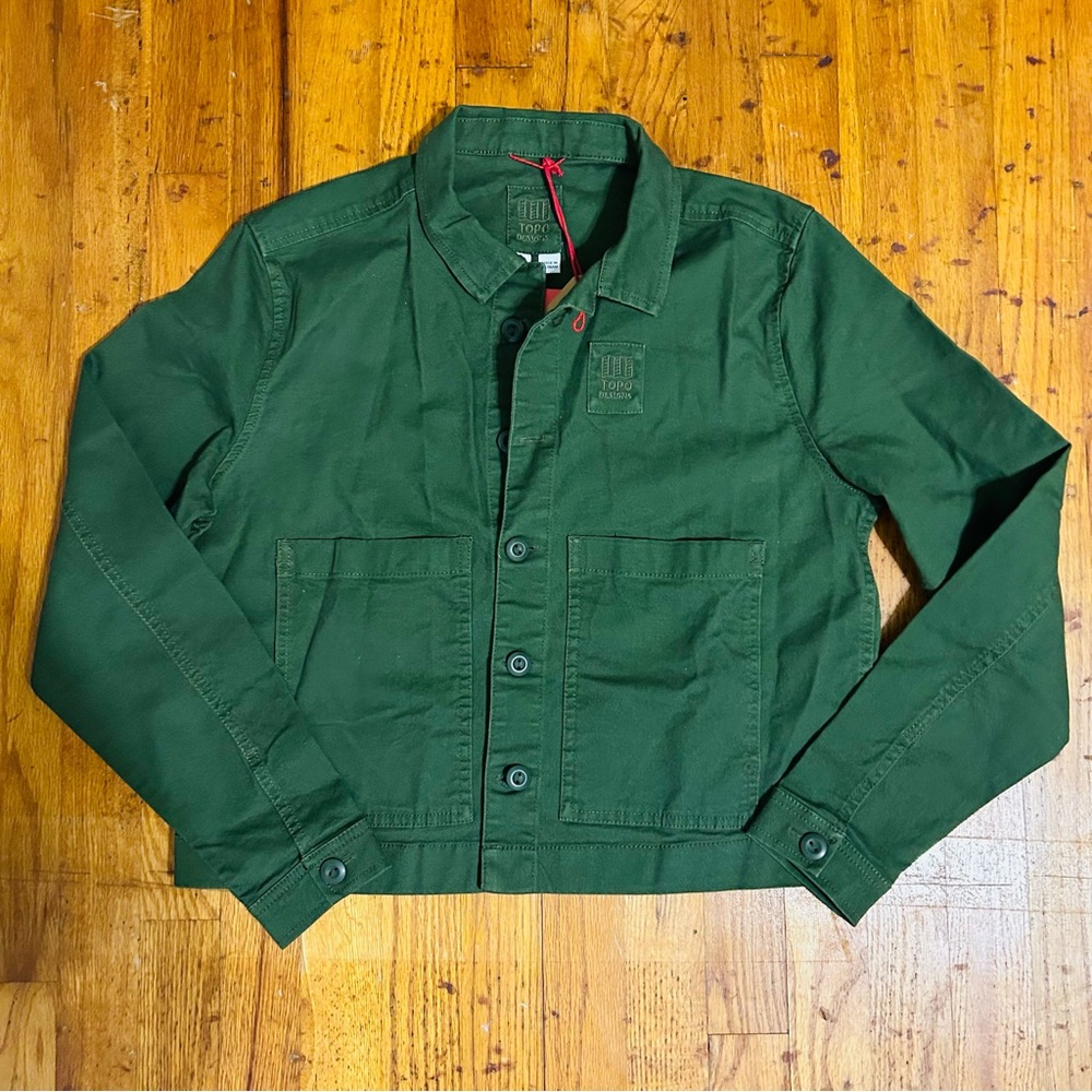 Topo Designs Dirt Jacket in Olive - Size Medium